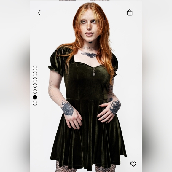 Disturbia Green velvet verdant corset mini dress - Picture 2 of 7